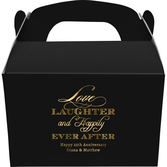 Love Laughter Ever After Gable Favor Boxes